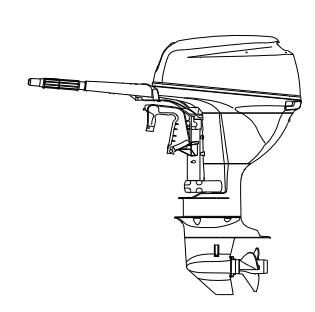 Silnik zaburtowy w pozycji pionowej do kontroli oleju