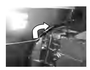 Dźwignia blokady w pozycji podnoszenia