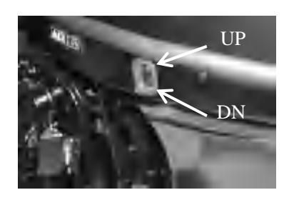 Wspornik odchylenia zablokowany na miejscu