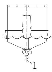 Lodný motor nainštalovaný na stredovej línii lode