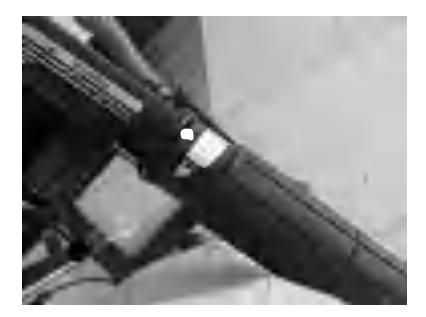 Rukoväť plynu v polohe START