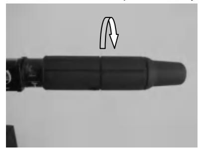 Rukoväť plynu zatvorená pre spätný chod