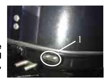 Umiestnenie indikátora tlaku oleja na ovládacej rukoväti