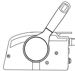 Páka diaľkového ovládania nastavená dozadu