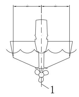 Silnik zaburtowy zamontowany na linii środkowej łodzi