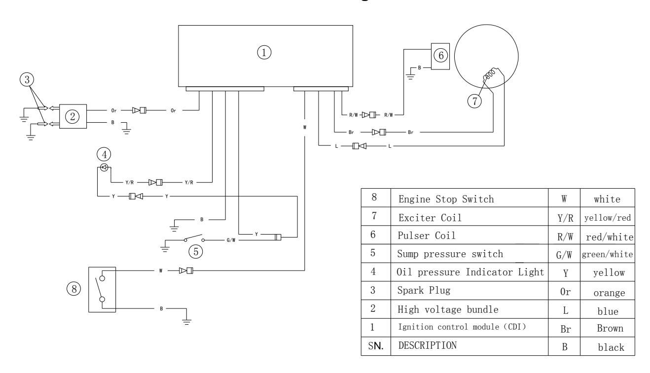 Schemat obwodu elektrycznego Parsun F8/F9.8 strona 1