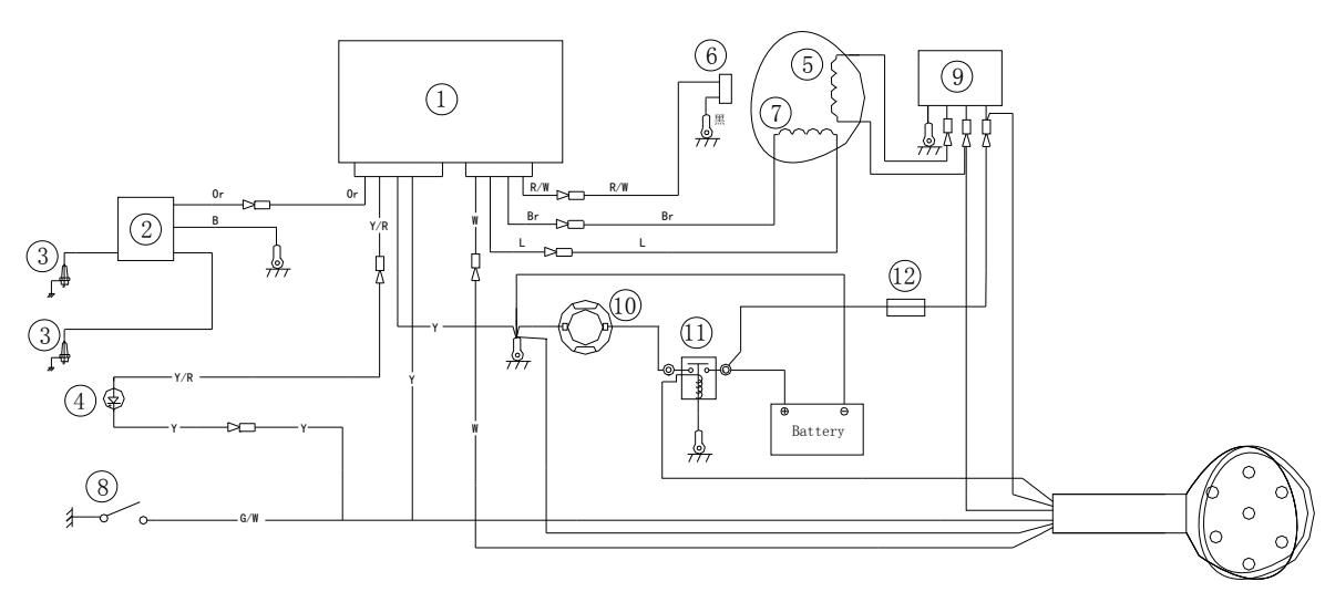 Schemat obwodu elektrycznego Parsun F8/F9.8 strona 2