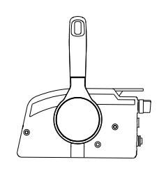 Dźwignia manetki w położeniu neutralnym