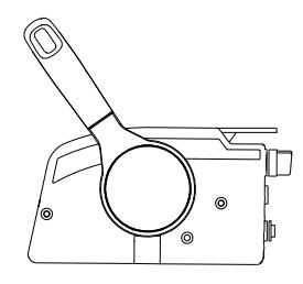 Dźwignia manetki przesunięta do przodu