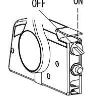 Widok szczegółowy przełącznika głównego w OFF