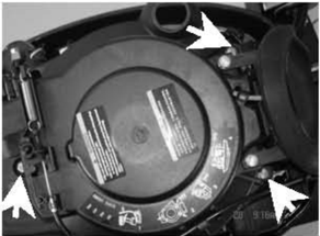 Emergency start step 1 - removing top cowling