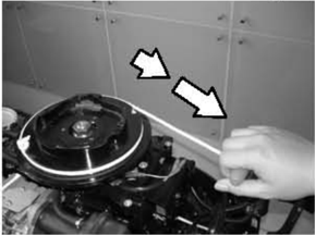 Emergency start step 2 - removing start-in-gear protection cable