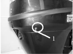 Engine oil drain plug location