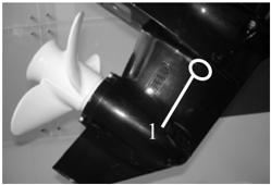 Gear oil level plug location on lower unit