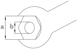 General torque diagram showing nut and bolt dimensions