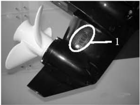 Gear oil level plug screw location on lower unit