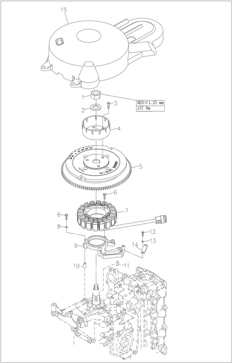 Electrical system disassembly schematic diagram 1 of 5