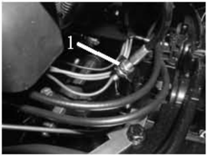Grease points diagram rear view of outboard motor