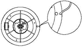 Cooling water checking hole and passage inspection