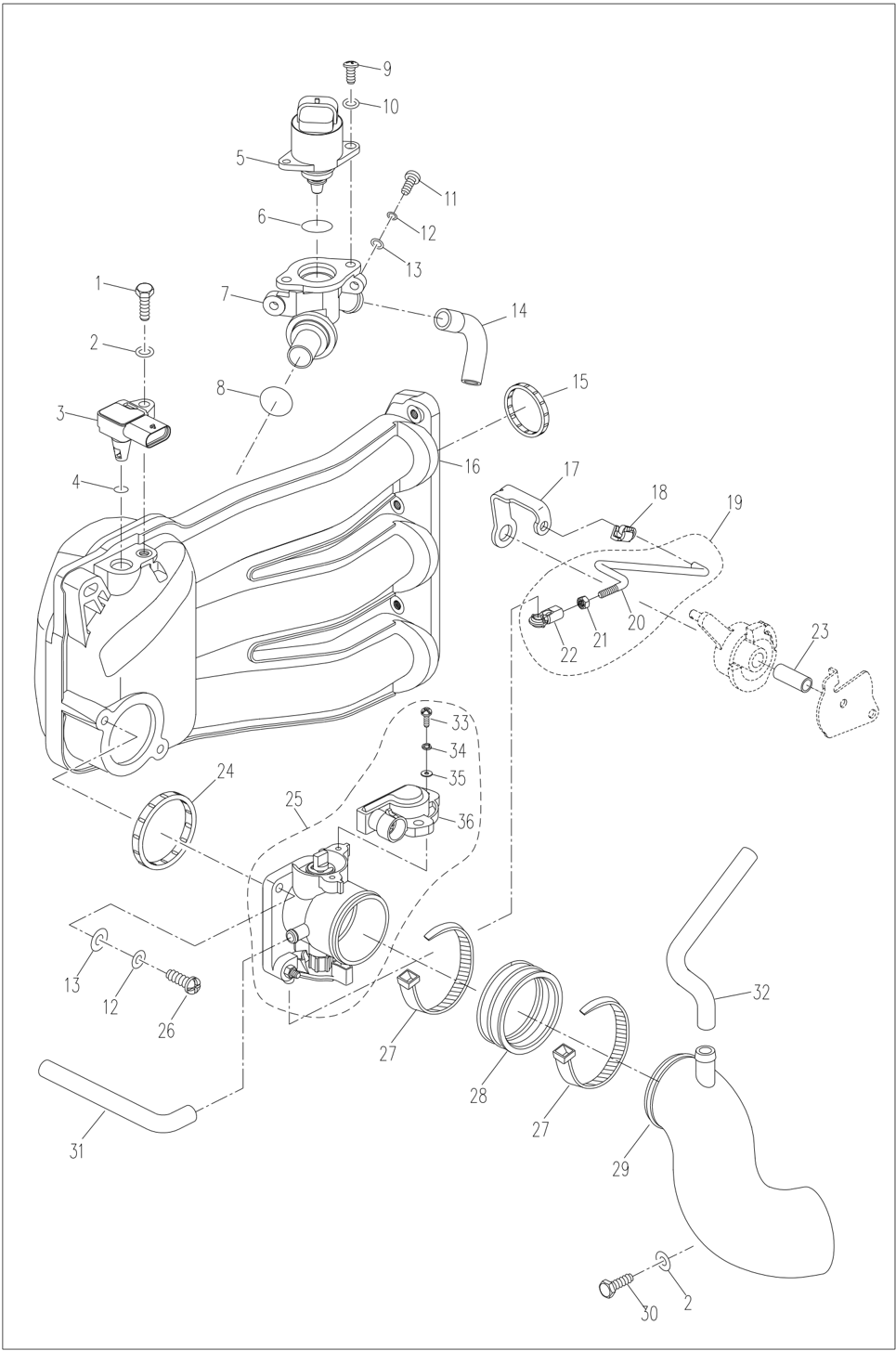 Engine disassembly schematic diagram 2 of 7