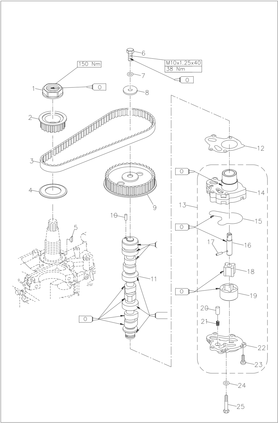 Engine disassembly schematic diagram 6 of 7