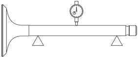 Valve and valve guide inspection diagram