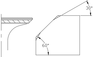 Valve seat ring trimming with 45-degree cutter