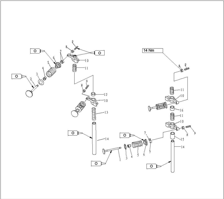 Cylinder head parts - valves, springs and rocker arms