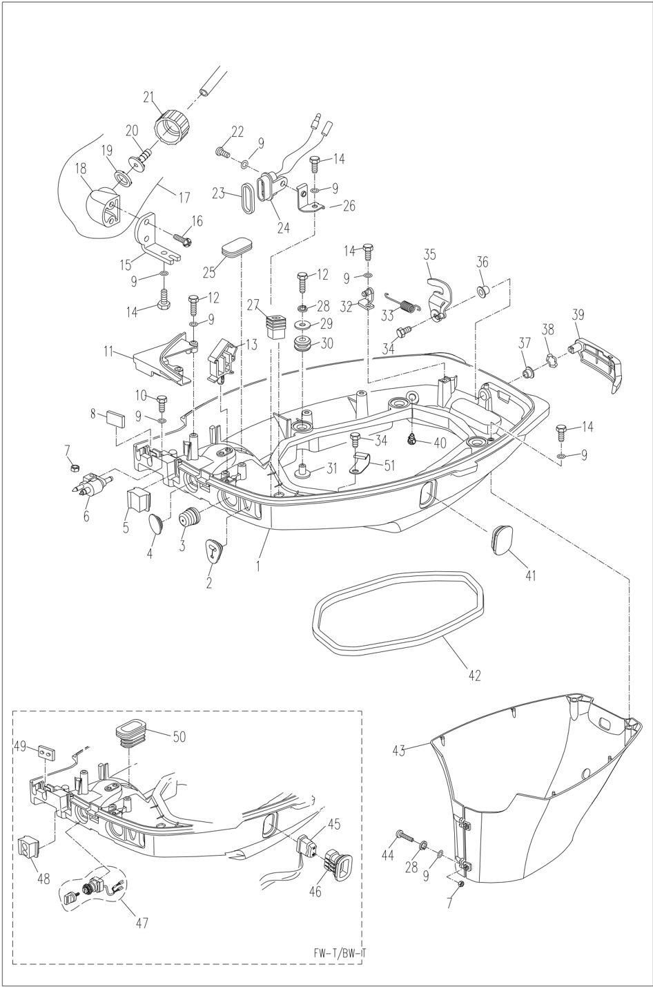Bottom cover disassembly schematic diagram 1 of 3