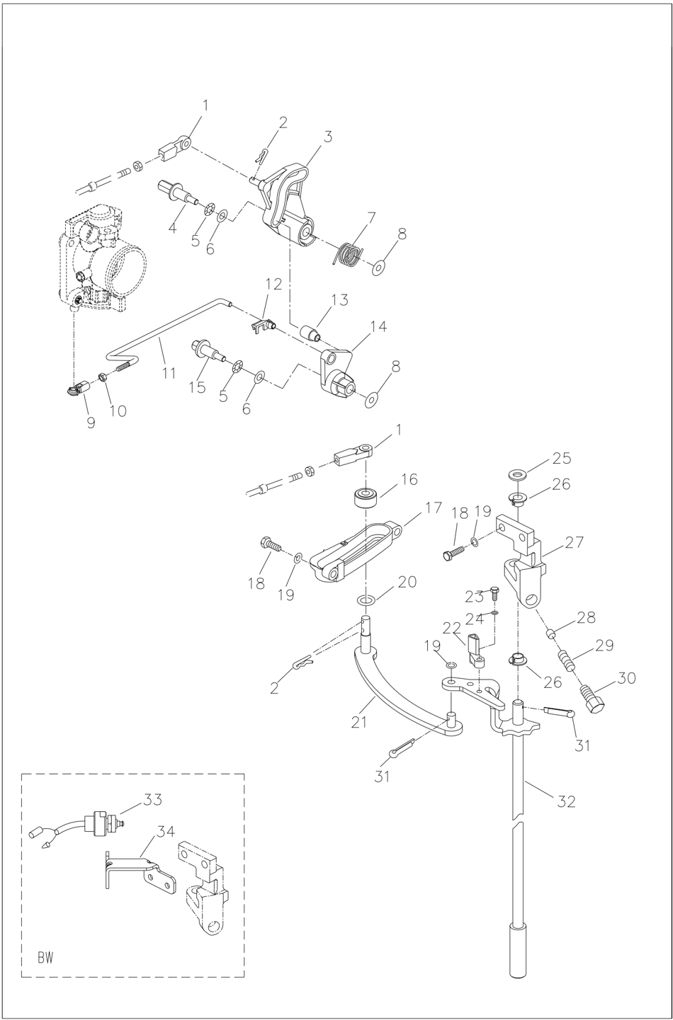 Bottom cowling decomposition schematic diagram page 2