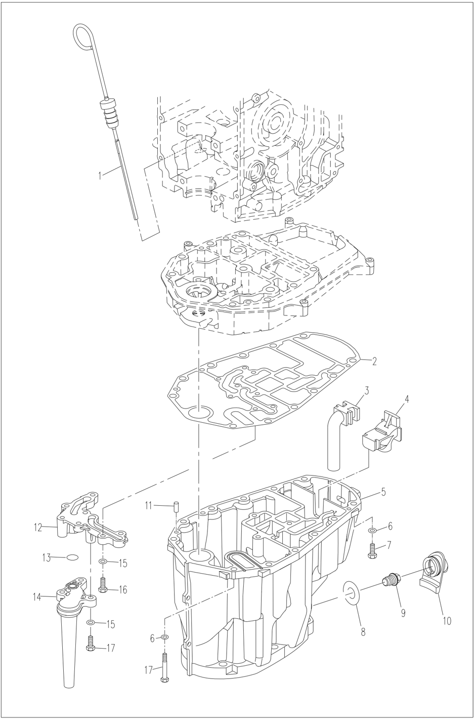 Upper casing unit and brackets decomposition diagram page 2