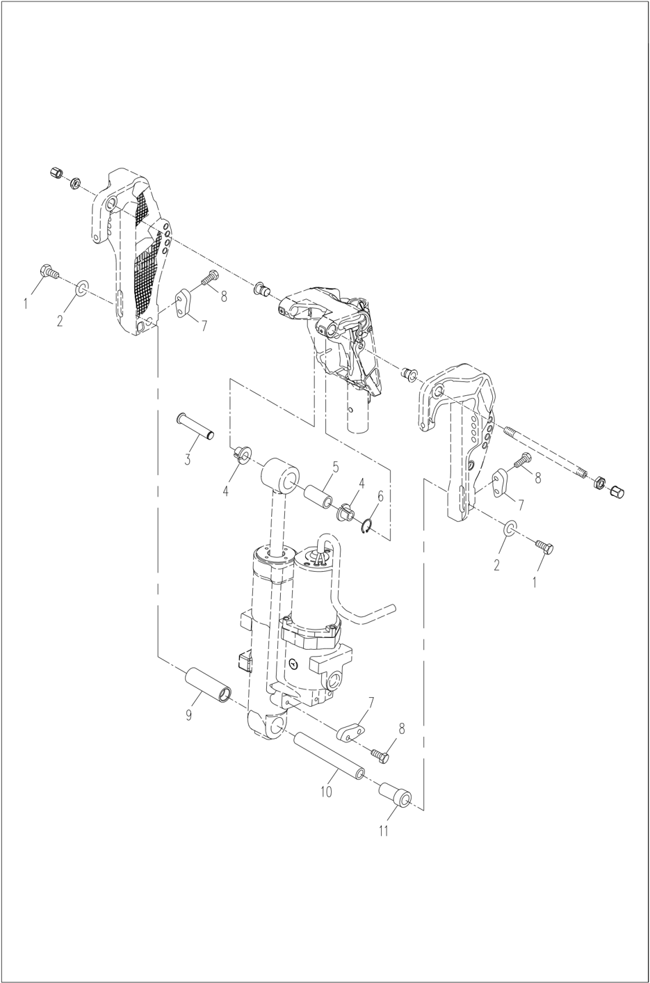 Hydraulic tilting device disassembly schematic diagram