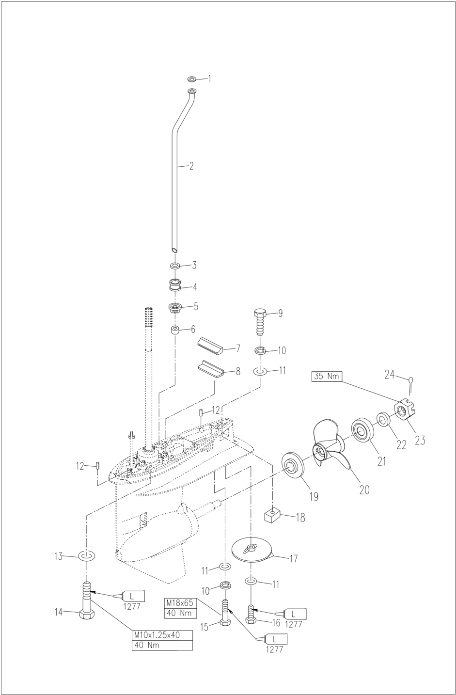 Underwater part disassembly schematic diagram 1 of 2