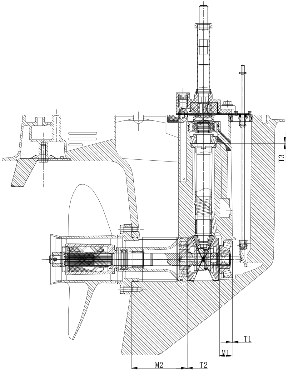 Deviation value marks F R P on underwater unit
