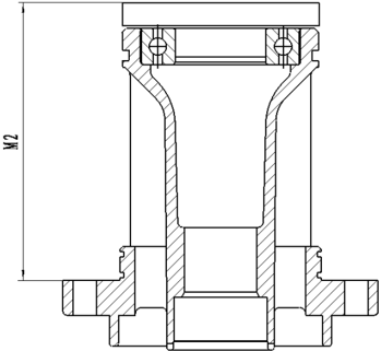 Reverse gear shim dimension M2 measurement with depth gauge