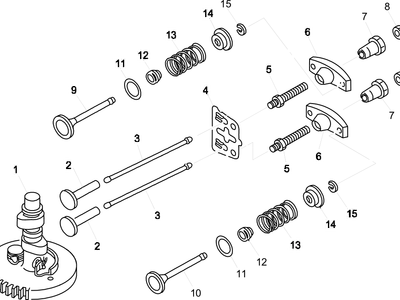Parsun F4/F5 arbore cu came și supapă