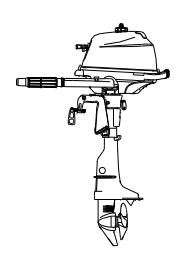 Outboard motor in upright position for oil change