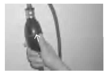 Handpumpe nach dem Vorpumpen beim Modell F25/20FW