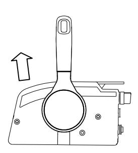 Remote control lever in neutral position