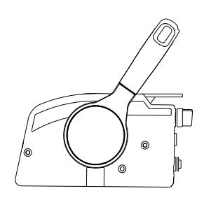 Remote control lever moved to reverse