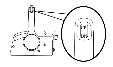 Press UP switch for electric tilt model