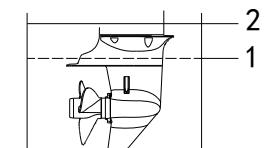 Outboard motor installed on test tank for flushing
