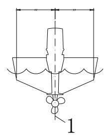 Mounting outboard motor on boat center line