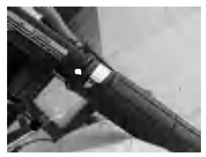 Throttle grip in START position