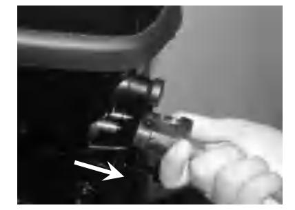Disconnecting fuel line before tilting