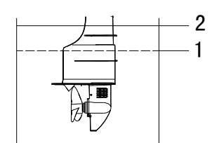 Outboard motor installed on test tank for storage preparation