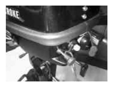 Choke knob pulled out fully