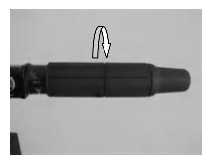 Throttle grip in fully closed position