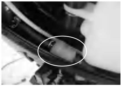Fuel filter location for inspection