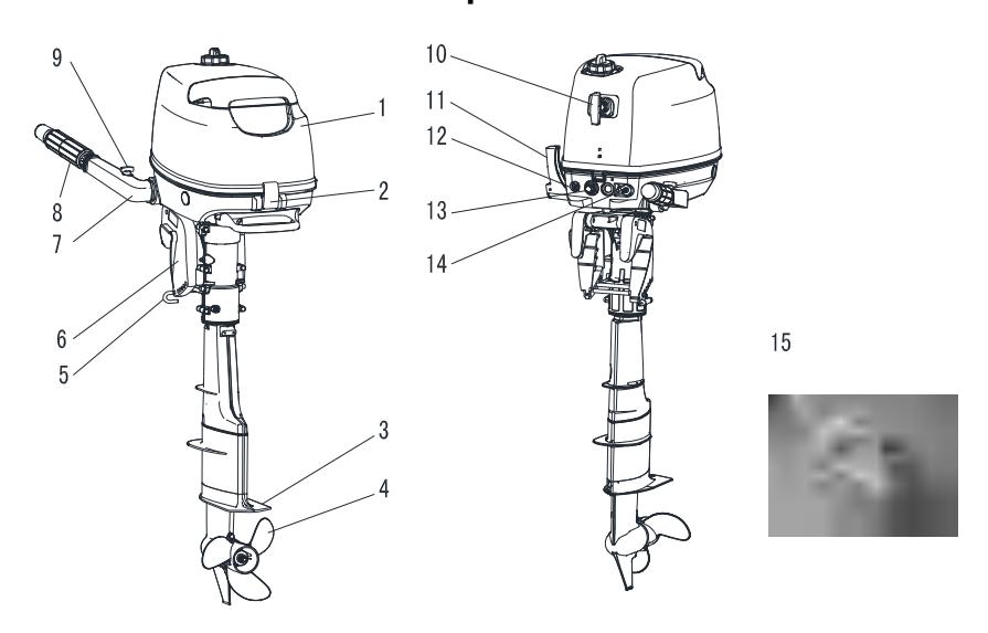 Parsun F5A F6A main components diagram